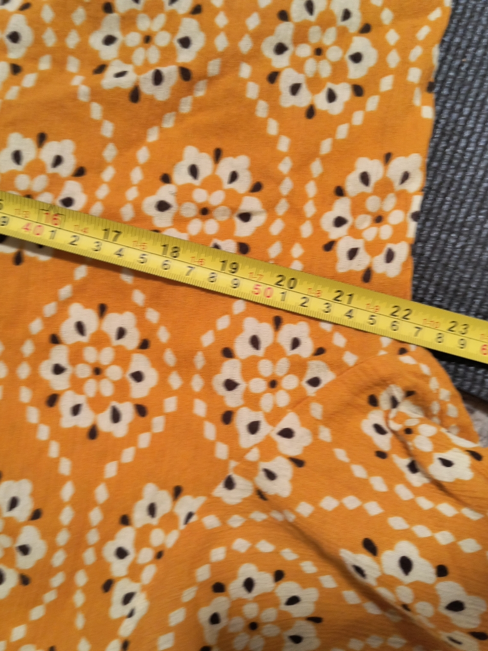 Zara Mustard Floral Tie-Neck Midi Dress - Picture 13 of 13